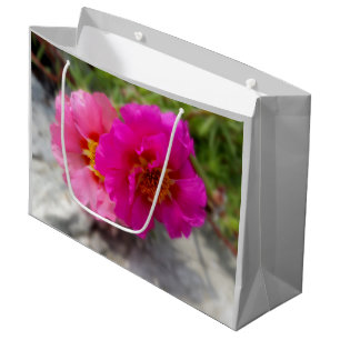 Pink flowers in the sun large gift bag