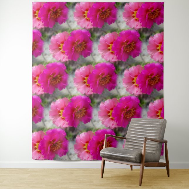 Pink flowers in the sun tapestry (In Situ)