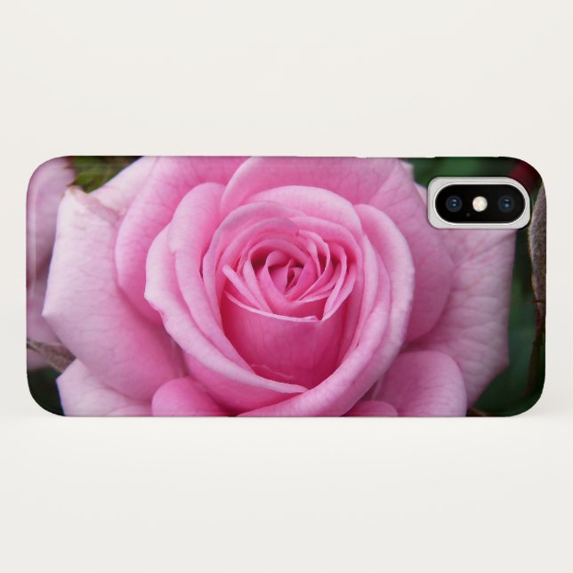 Pink Flowers iPhone Cases Personalised Rose Gifts (Back (Horizontal))