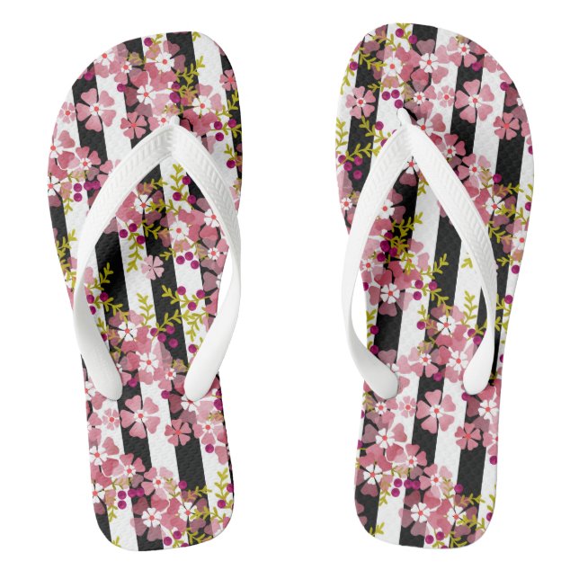 Pink flowers jandals (Footbed)