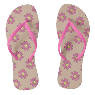 Pink Flowers Jandals