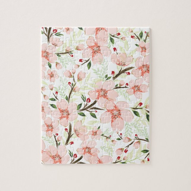 Pink flowers jigsaw puzzle (Vertical)