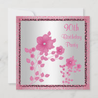 Pink Flowers & Lace 90th Birthday Party