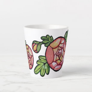 Pink Flowers Latte Mug