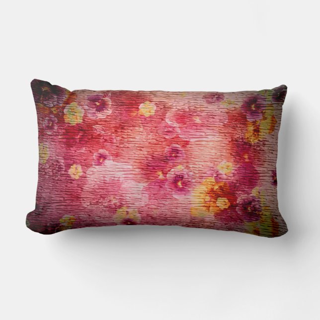 Pink Flowers Love - Pillow (Front)