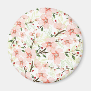 Pink flowers magnet