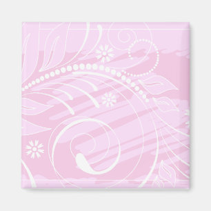 pink flowers magnet