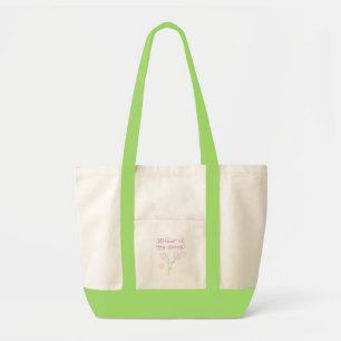 Pink Flowers Mother of Groom Tote Bag
