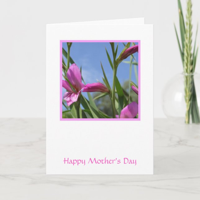 Pink Flowers Mother's Day Card (Front)