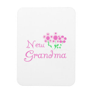 Pink Flowers New Grandma Gifts Magnet
