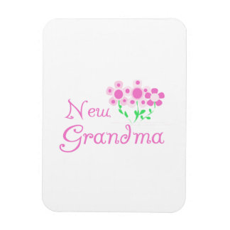 Pink Flowers New Grandma Gifts Magnet