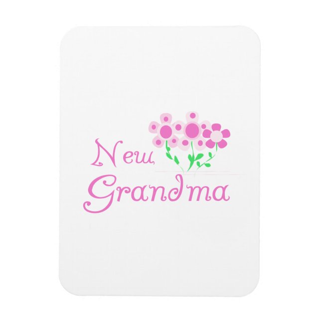 Pink Flowers New Grandma Gifts Magnet (Vertical)