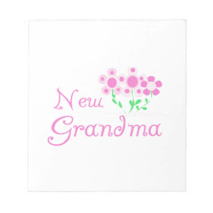 Pink Flowers New Grandma Gifts Notepad