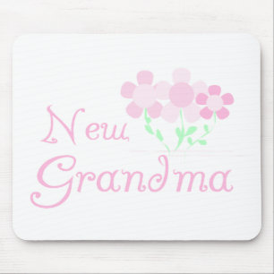 Pink Flowers New Grandma Mouse Pad