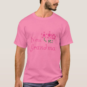 Pink Flowers New Grandma Tshirts and Gifts