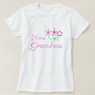 Pink Flowers New Grandma Tshirts and Gifts