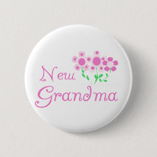 Pink Flowers New Grandma Tshirts and Gifts 6 Cm Round Badge