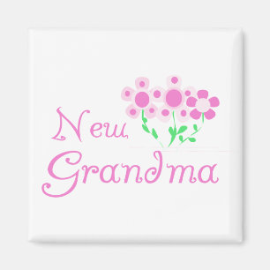 Pink Flowers New Grandma Tshirts and Gifts Magnet