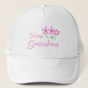 Pink Flowers New Grandma Tshirts and Gifts Trucker Hat