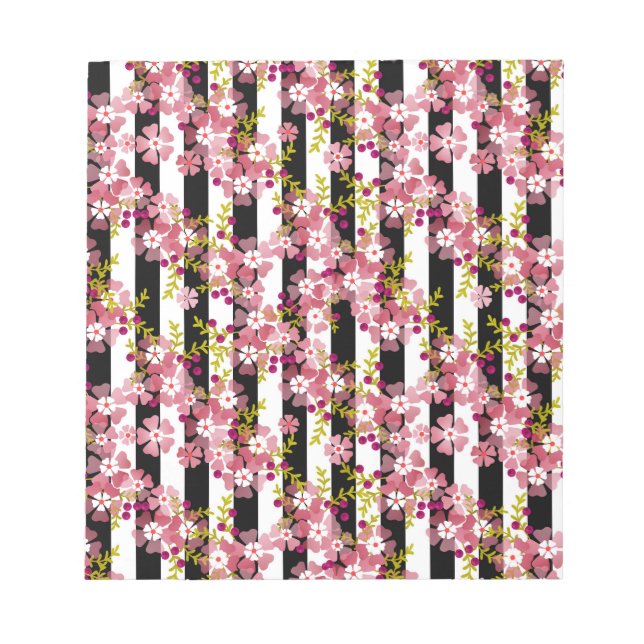 Pink flowers notepad (Front)