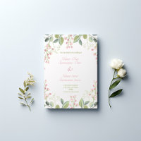 Pink flowers, olive leaves, garden wedding