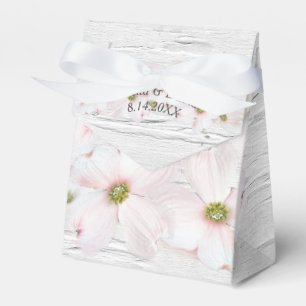Pink Flowers on Birch Texture Favour Box