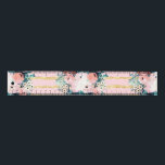 Pink Flowers Paint Gold Stripes Girly Design Ruler<br><div class="desc">A Pretty boho chic watercolor hand paint dreamy garden floral design, elegant teal green foliage botanical artwork, and gold brush paint strokes stripes, filled with blush, peach pink, bubblegum pink, yellow, red, orange and white pale pastel colors flowers, dreamy romantic spring floral and flower buttons design, on a blush pink...</div>