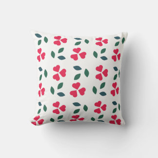 Pink Flowers Pattern Cushion