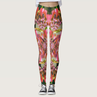Pink Flowers Pattern Leggings