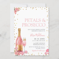Pink Flowers Petals and Prosecco Bridal Shower