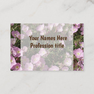 pink Flowers Photo Professional Business Card