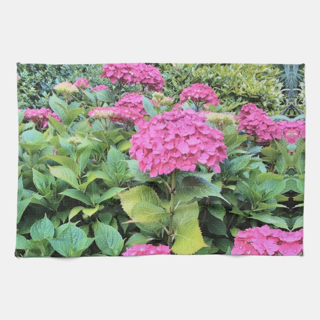 Pink  Flowers Photo Tea Towel (Horizontal)