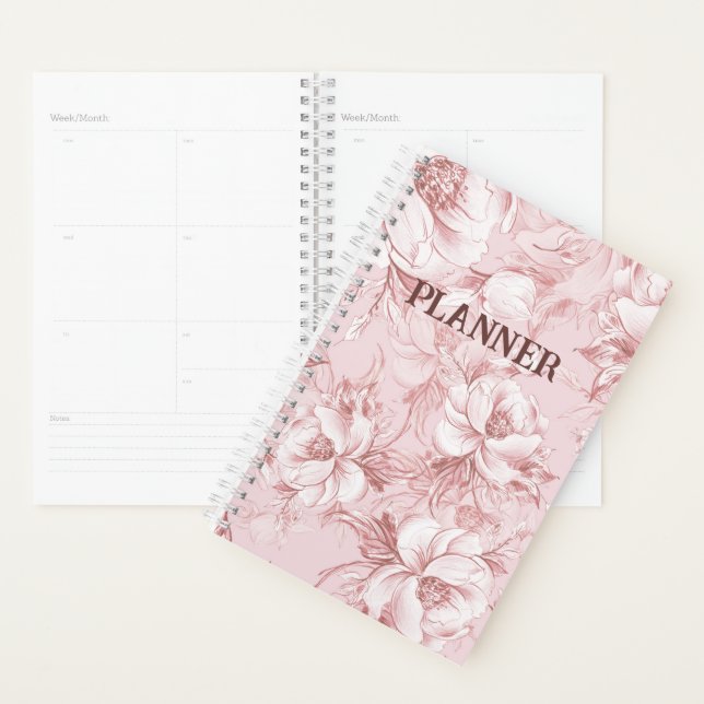 Pink Flowers Planner (Display)