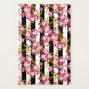 Pink flowers planner