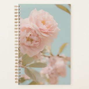 Pink Flowers Planner   Elegant Floral Design 