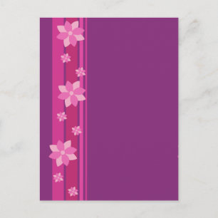 Pink Flowers Postcard