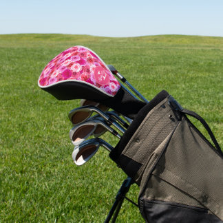 Pink Flowers Shades of Pink Floral Personalised Golf Head Cover