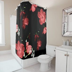 Pink Flowers Shower Curtain