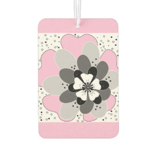 Pink flowers spring summer car air freshener