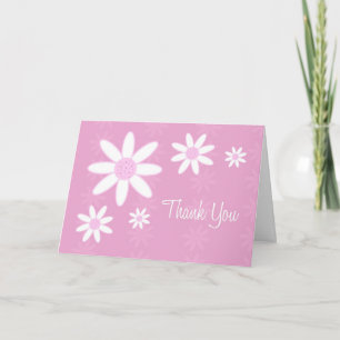 Pink Flowers Thank You Flower Girl Card
