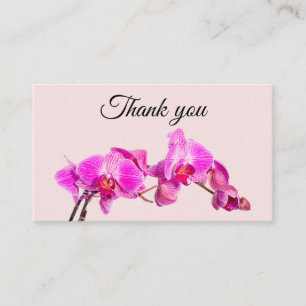 Pink Flowers Thank you handmade Spa and Body Appointment Card