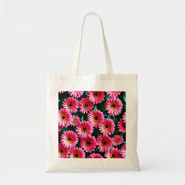 Pink Flowers Tote Bag (Front)
