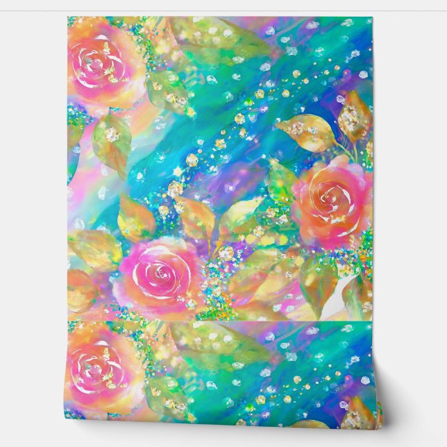 PINK FLOWERS WALLPAPER (Unrolling)