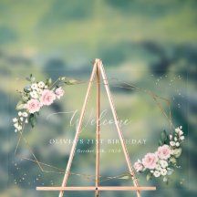 Pink Flowers, White Flowers, Birthday Welcome