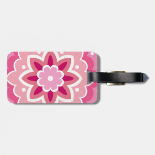 Pink & Flowery Pattern Luggage Tag