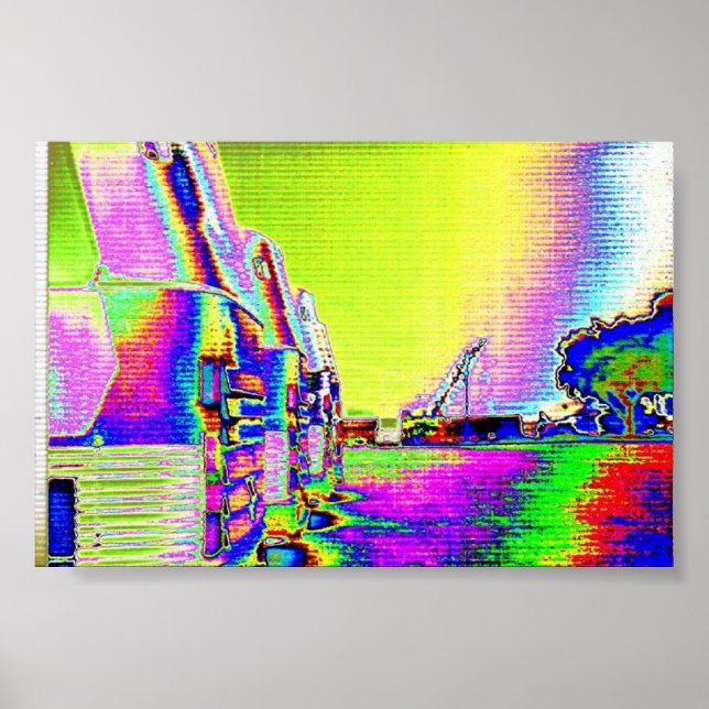 Pink Floyd Bus by Rock Hall Poster (Front)