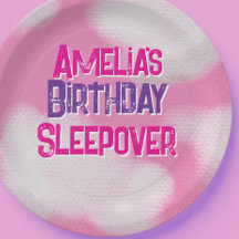 Pink fluffy clouds Personalised Birthday