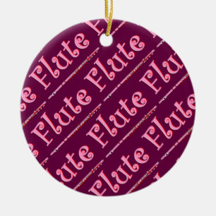 Pink Flute Ceramic Tree Decoration