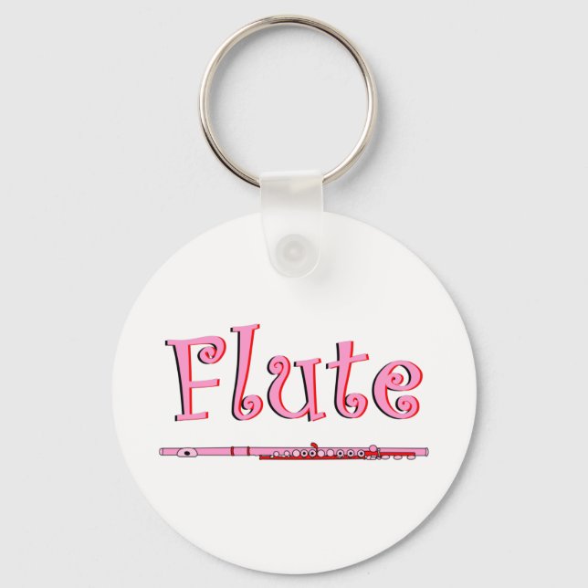 Pink Flute Key Ring (Front)