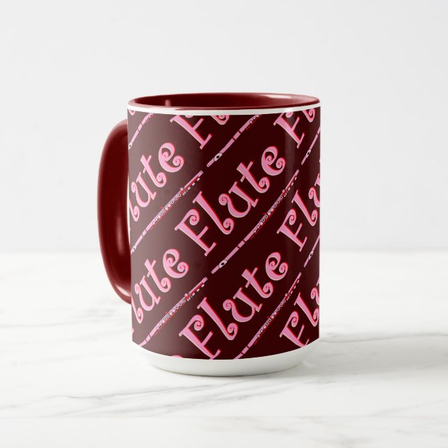 Pink Flute Mug (Front Left)